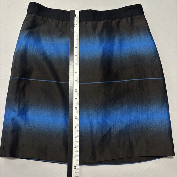 Marc Jacobs Women's 2 Blue Aster Black Silk Blend Mini Skirt Holiday Sexy Y2K - Picture 9 of 9